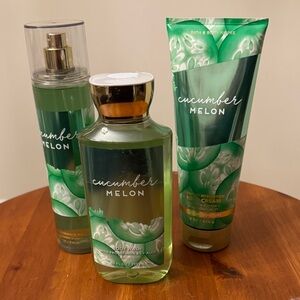 Bath & Body Works Cucumber Melon 🥒 🍈 Body Wash/Lotion/Spray Set